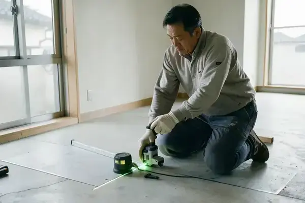 レーザー測量の様子